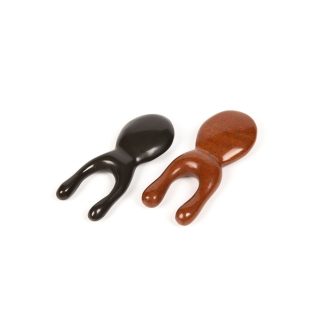 Natural U-Shaped Bian Stone Facial Massage Tool for Nose Bridge, Eye Area, Chin & Jawline