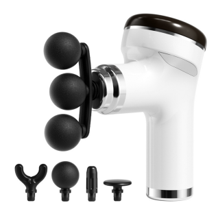 Heated Bian Stone Mini Massage Gun Percussion Massager with 5 Interchangeable Heads for Neck, Shoulders & Body
