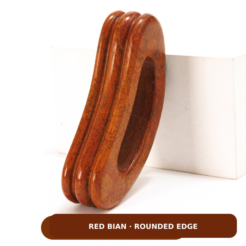 Hand-Polished Four-Groove Bian Stone Gua Sha Board for Face, Neck, Shoulders, Back & Legs,Jawline - Image 7