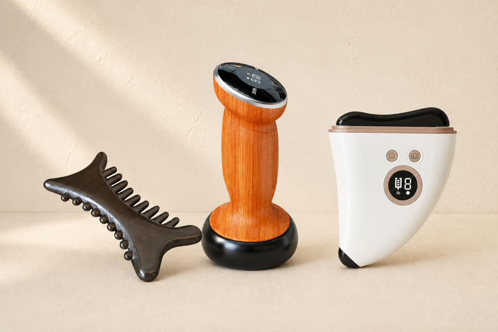 Black bian stone manual and powered massage tools
