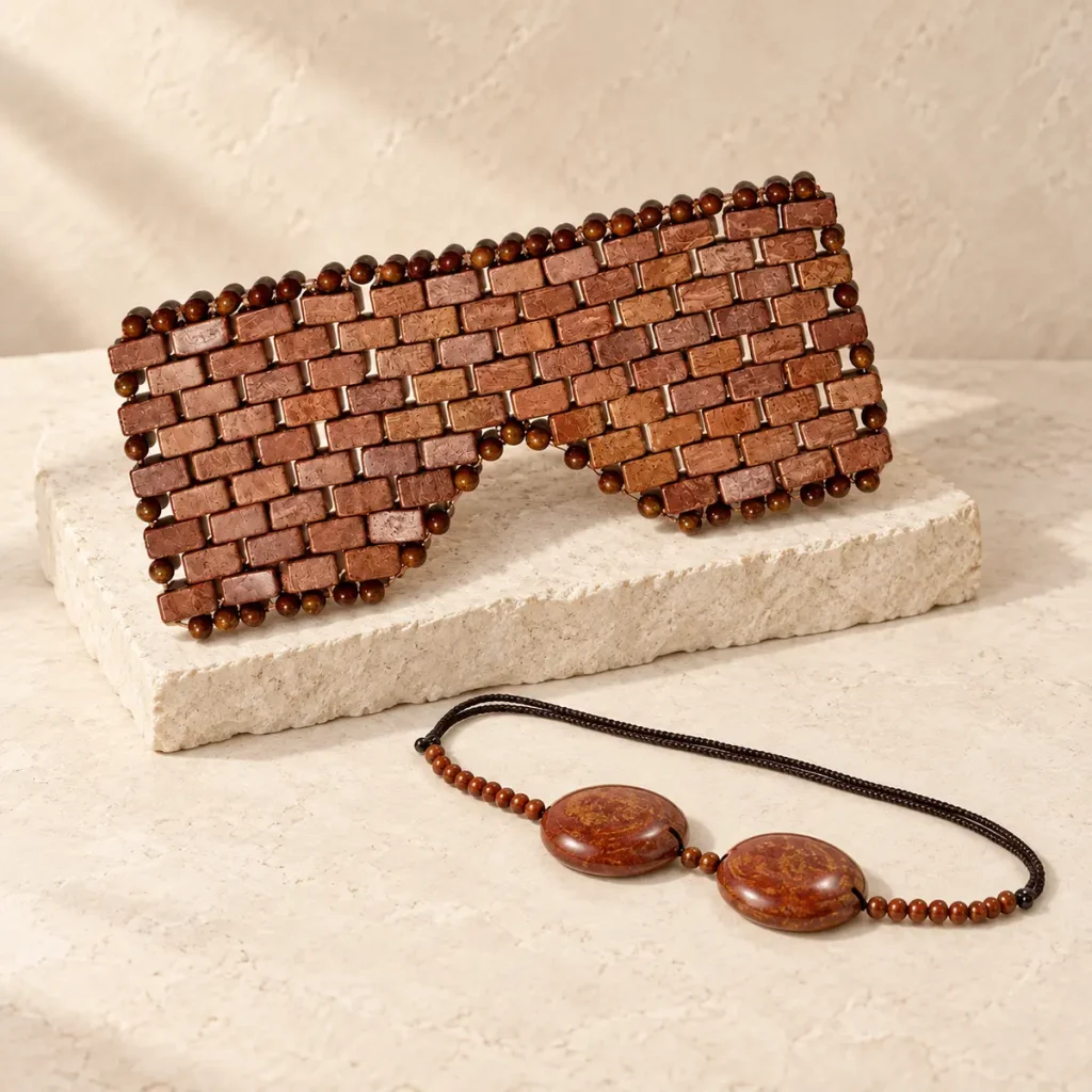 Weighted bian stone eye pillow and smaller eye band