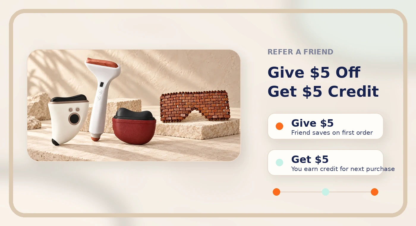 Resoveya give five get five referral reward with body-care tools