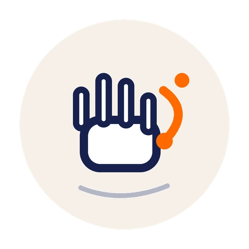 Hand-guided touch icon for Resoveya body-care tool design