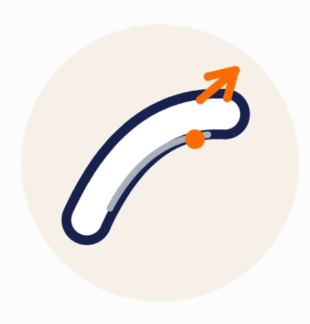 Curved form icon showing purposeful Resoveya tool design